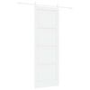 vidaXL Schiebet&uuml;r ORKDAL 83 x 232 cm Massives Kiefernholz Wei&szlig;