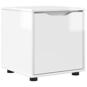 vidaXL Badezimmerschrank Hochglanz Wei&szlig; 40,5 x 40 x 44 cm