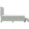 vidaXL Boxspringbett mit Matratze Hellgrau 140 x 190 cm Samt
