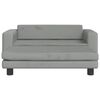 vidaXL Kindersofa mit Hocker Hellgrau 100x50x30 cm Samt