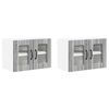 vidaXL Wandglas-Schrank LUCCA 2 stk. Graues Sonoma Holzwerkstoff