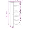 vidaXL Schuhschrank Artisan-Eiche 80x35,5x180 cm Holzwerkstoff