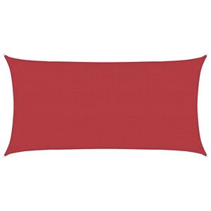 vidaXL Sonnensegel 160 g/m&sup2; Rot 2x4 m HDPE