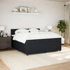 vidaXL Boxspringbett mit Matratze Schwarz 180x200 cm Samt