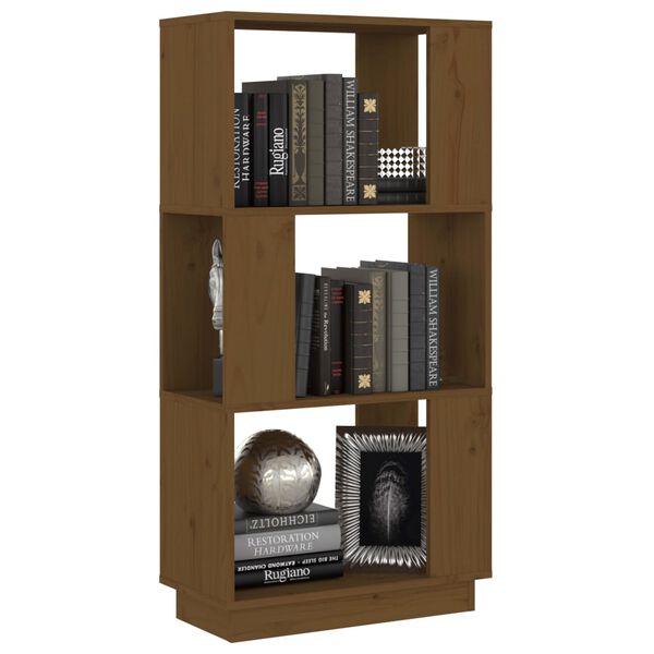 vidaXL Bücherregal/Raumteiler Honigbraun 51x25x101cm Massivholz Kiefer