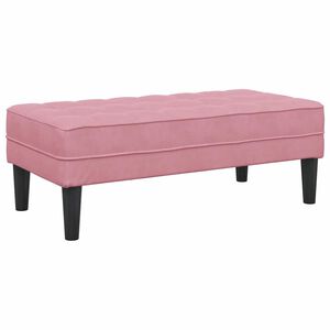 vidaXL Bank mit Kissen Rosa 113 x 57 x 39 cm Samt
