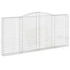 vidaXL Gabionen mit Hochbogen 6 Stk. 400x30x180/200cm Verzinktes Eisen
