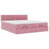 vidaXL Ottoman-Bett mit Matratzen Rosa 180x200 cm Samt