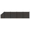vidaXL zaunset 5 Stk. 792 x 186 cm WPC und Aluminium Schwarz