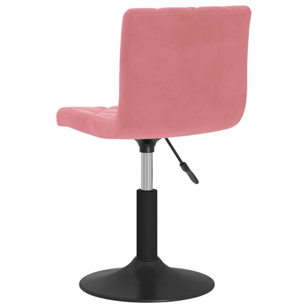 vidaXL Esszimmerstuhl Drehbar Rosa Samt