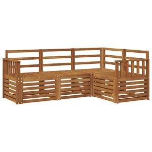 vidaXL Sofagarnituren 4 pcs Natur Massivholz Akazie