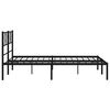 vidaXL Bettgestell mit Kopfteil Metall Schwarz 140x190 cm