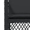 vidaXL Gartenst&uuml;hle mit Kissen 4 Stk. Schwarz Poly Rattan