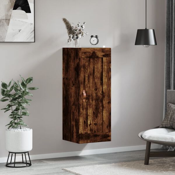 vidaXL Wandschrank R&auml;uchereiche 34,5x34x90 cm Holzwerkstoff