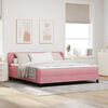 vidaXL Boxspringbett mit Kopfteil Rosa 180 x 200 cm Samt