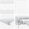 vidaXL Manueller Markisenrahmen mit LEDs Wei&szlig; 4 x 2 m