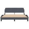 vidaXL Bettgestell "Dover" Dunkelgrau 160x200 cm Samt