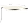 vidaXL Automatische Markise mit LED & Windsensor 400x350 cm Creme