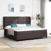 vidaXL Boxspringbett mit Matratze Dunkelbraun 200 x 200 cm Stoff