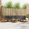 vidaXL Outdoor-Sofagarnitur mit Kissen 7 St&uuml;ck Natur und Anthrazit