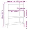 vidaXL Regalschrank Betongrau 69,5x32,5x90 cm Holzwerkstoff
