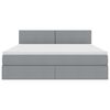 vidaXL Aufbewahrungsbett mit Matratze Hellgrau 160 x 200 cm