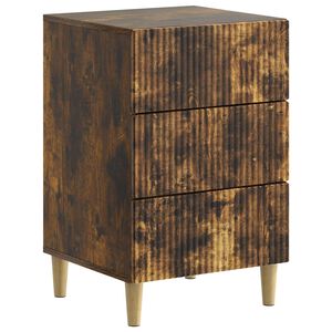 vidaXL Nachttisch Ger&auml;ucherte Eiche 43 x 41 x 66,5 cm Holzwerkstoff