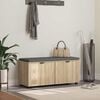 vidaXL Flurbank mit Kissen mit Speicher Sonoma-Eiche 100 x 38 x 46 cm