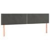 vidaXL Kopfteile Dunkelgrau 160x5x78/88 cm Samt