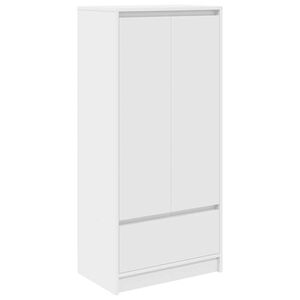vidaXL Schrank mit Schublade Wei&szlig; 55,5x34x119,5 cm Holzwerkstoff