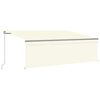 vidaXL Markise Manuell Einziehbar mit Rollo & LED 4x3 m Creme