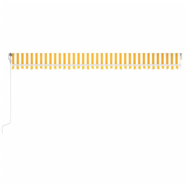 vidaXL Automatische Markise mit LED & Windsensor 600x350 cm Gelb/Weiß
