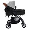 vidaXL 3-in-1 Kinderwagen Anthrazit und Schwarz Stahl