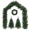 vidaXL Mini-Weihnachtsbaum-Set 45 cm PVC Gr&uuml;n