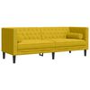 vidaXL 2-tlg. Chesterfield-Sofa-Set mit Nackenrollen Gelb Samt