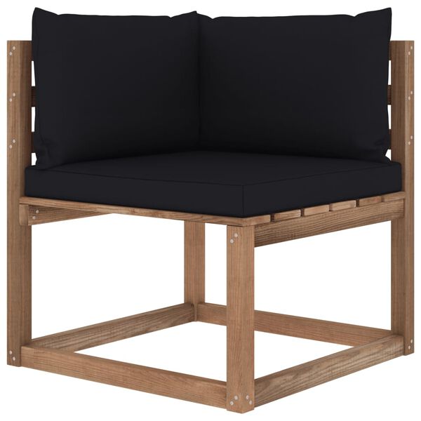 vidaXL 6-tlg. Garten-Lounge-Set aus Paletten mit Kissen Kiefernholz