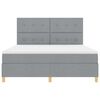 vidaXL Boxspringbett mit Matratze Hellgrau 180 x 200 cm Stoff