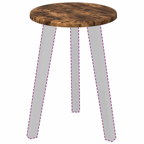 vidaXL Tischplatte Räuchereiche 30 x 30 x 1,5 cm Holzwerkstoff