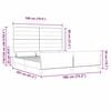 vidaXL Bettgestell mit Kopfteil Schwarz 180 x 200 cm Stoff