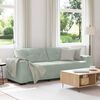 vidaXL 3-Sitzer-Sofa Hellgrau 180 cm Samt