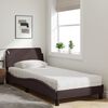 vidaXL Bett mit Matratze "Dover" Dunkelbraun 90x190 cm Stoff