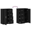 vidaXL Sideboard 2 pcs Schwarz Eichen-Optik 60 x 31 x 84 cm