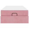 vidaXL Bettgestell mit Matratze mit Matratze 2 pcs Rosa Samt