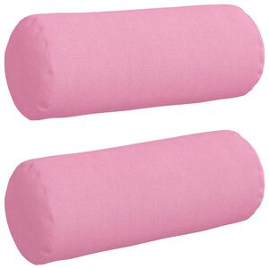 vidaXL Bolsterkissen 2 stk. Stoff Rosa &Oslash; 15 x 40 cm