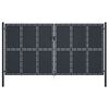 vidaXL Gartentor aus Stahl 400 x 175 cm Anthrazit