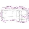 vidaXL Schreibtisch Artisan-Eiche 139 x 139 x 75 cm Holzwerkstoff