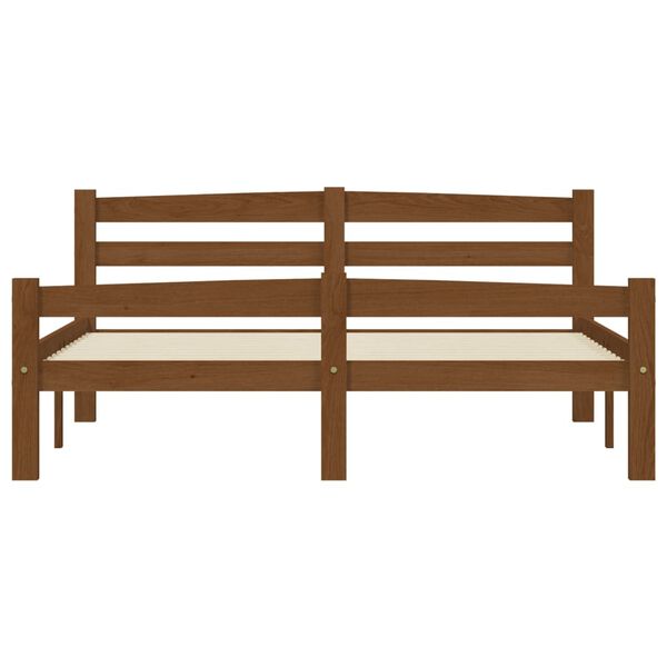vidaXL Massivholzbett Honigbraun Kiefer 120x200 cm