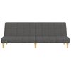 vidaXL Schlafsofa 2-Sitzer Dunkelgrau Stoff