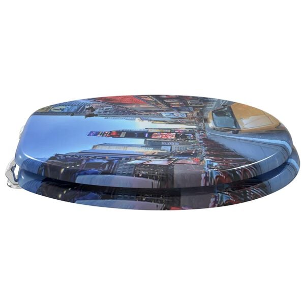 vidaXL Toilettensitze mit Deckel 2 Stk. MDF New York