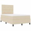 vidaXL Boxspringbett mit Matratze Creme 120 x 190 cm Stoff